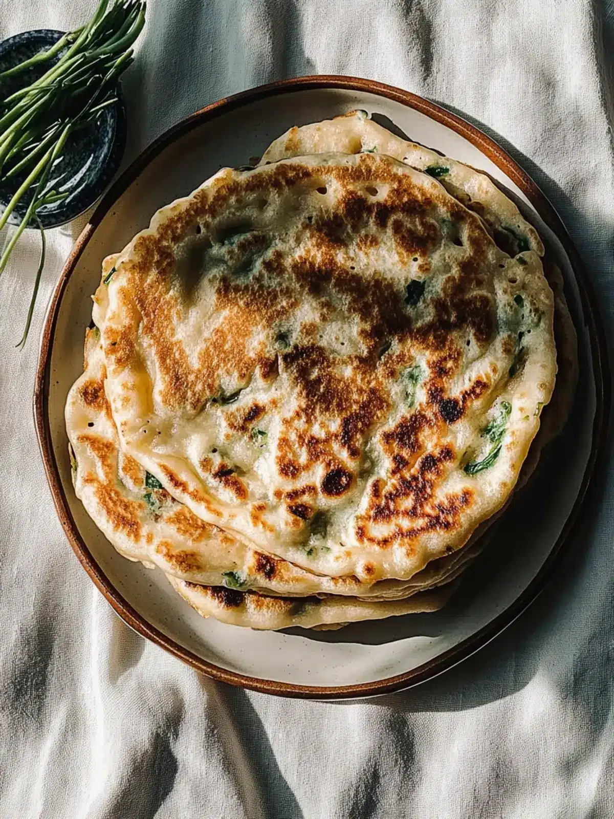 Crispy Scallion Pancakes: A Homemade Delight to Savor 2 Scallion Pancakes