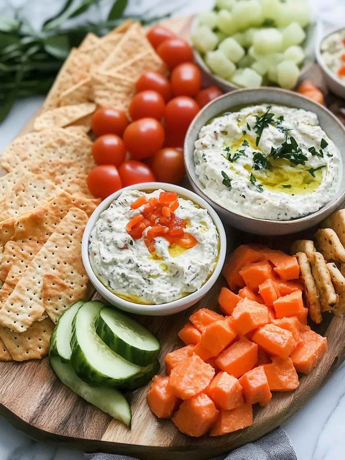Triple Dip Snack Board