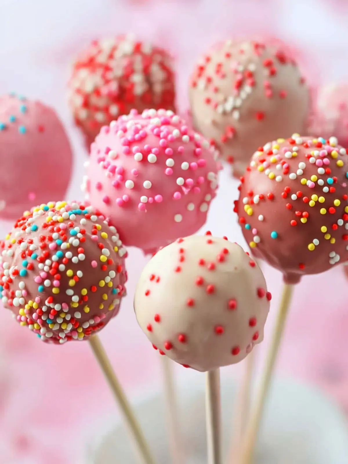 Easy Valentine’s Cake Pops (with cake mix)
