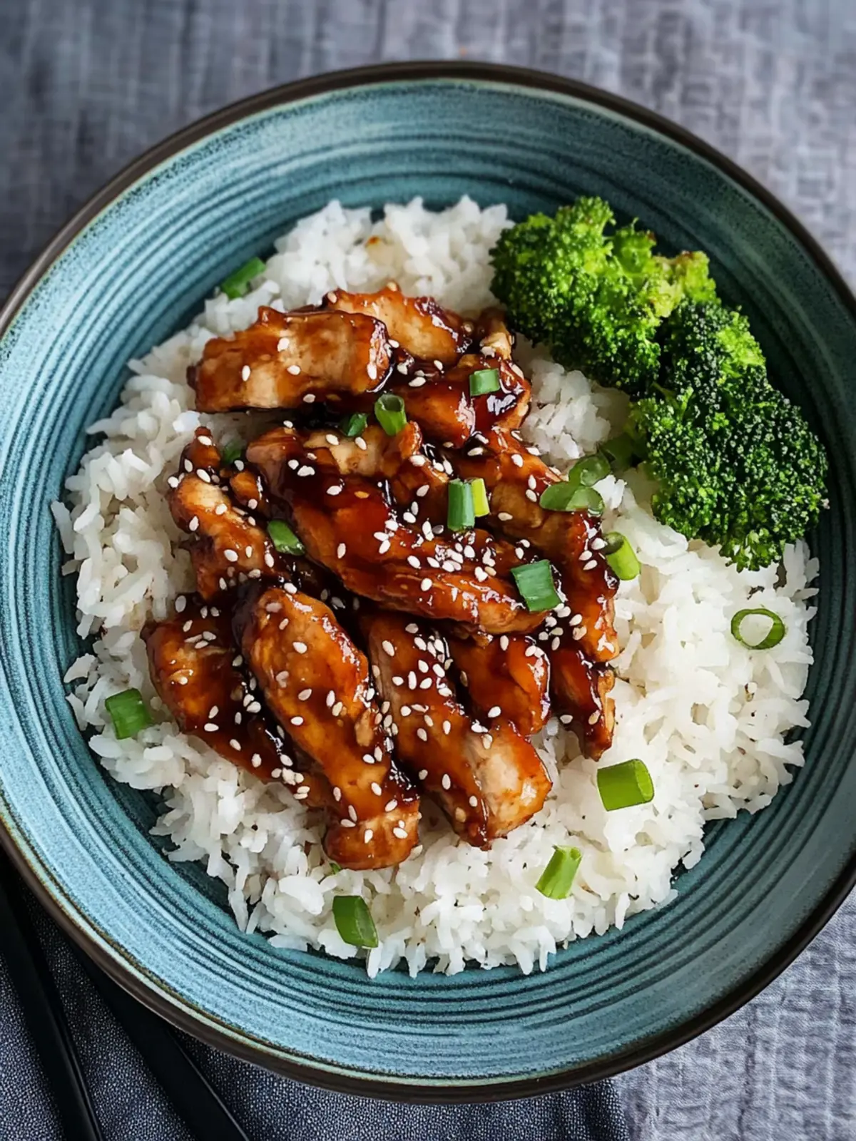 Teriyaki chicken with rice