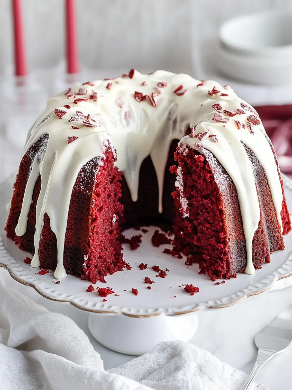 Red Velvet Bundt Cake With Cream Cheese Frosting