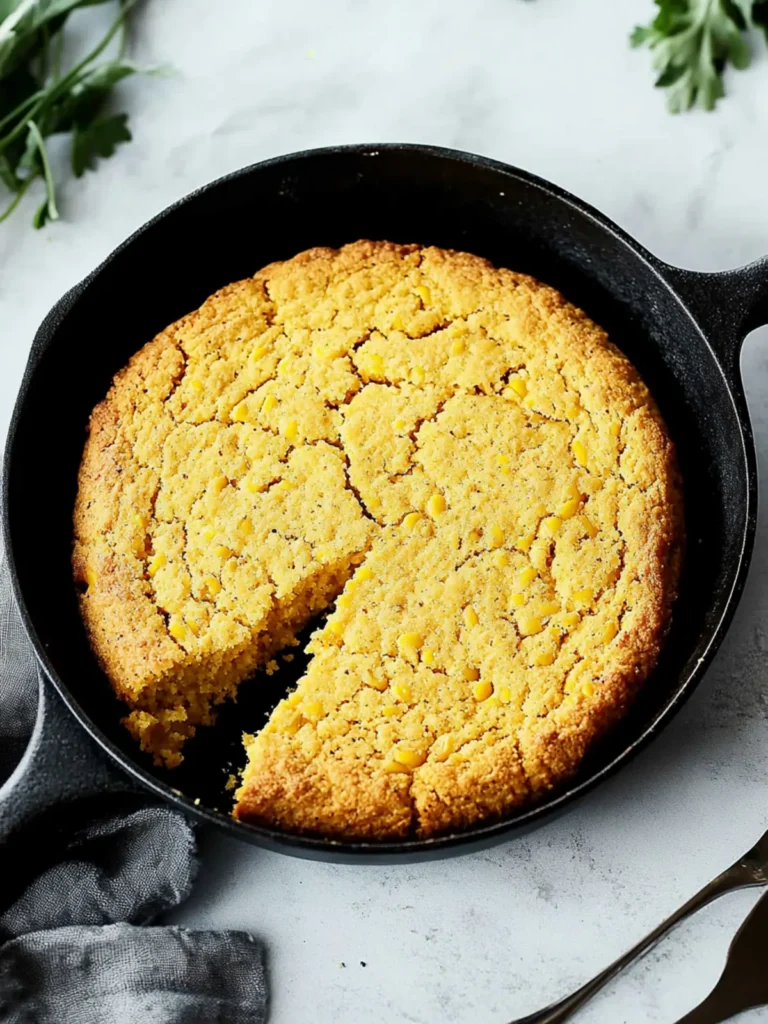 Easy Vegan Skillet Cornbread Recipe (Southwest)