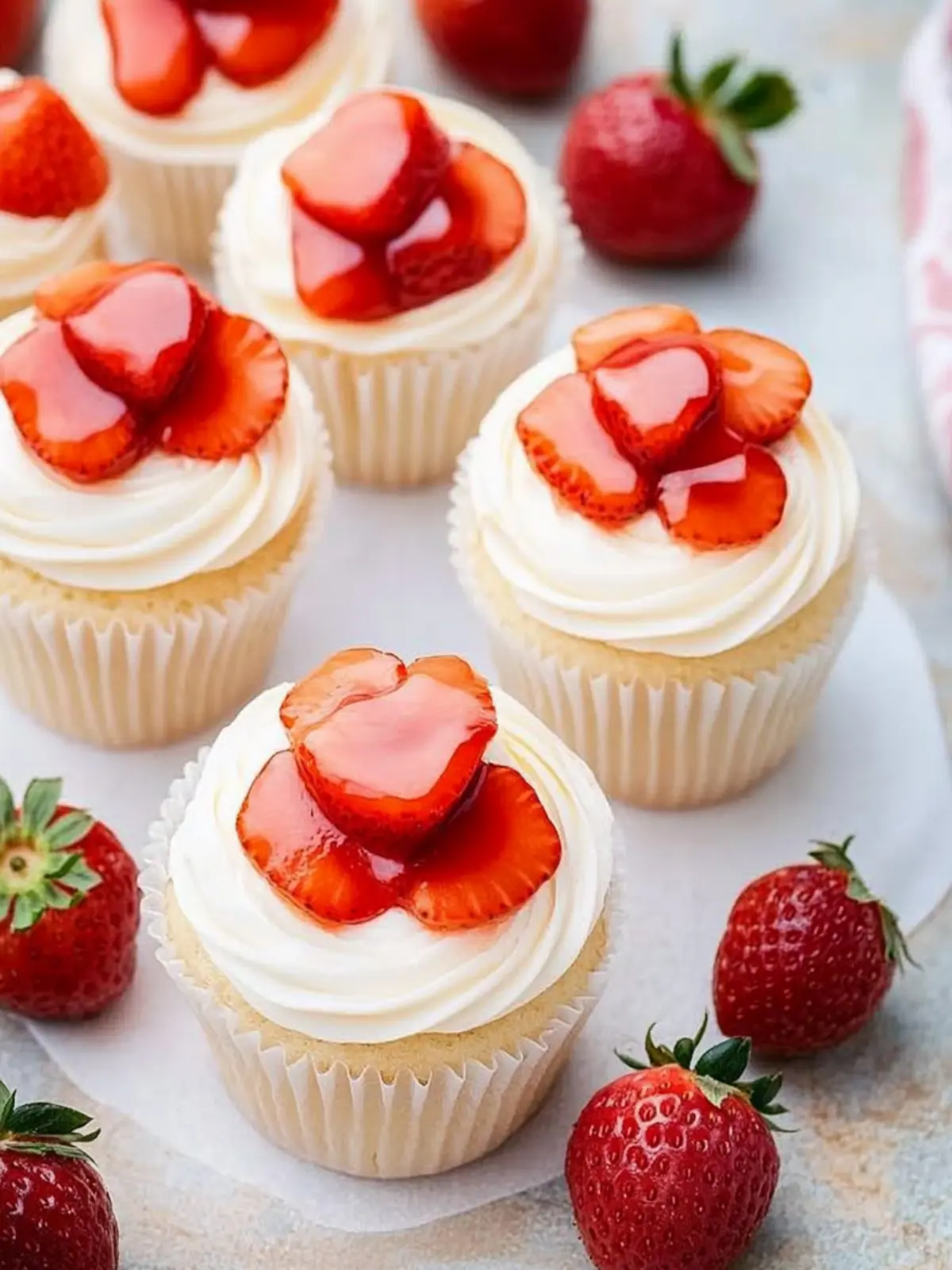 Strawberry Vanilla Cupcakes