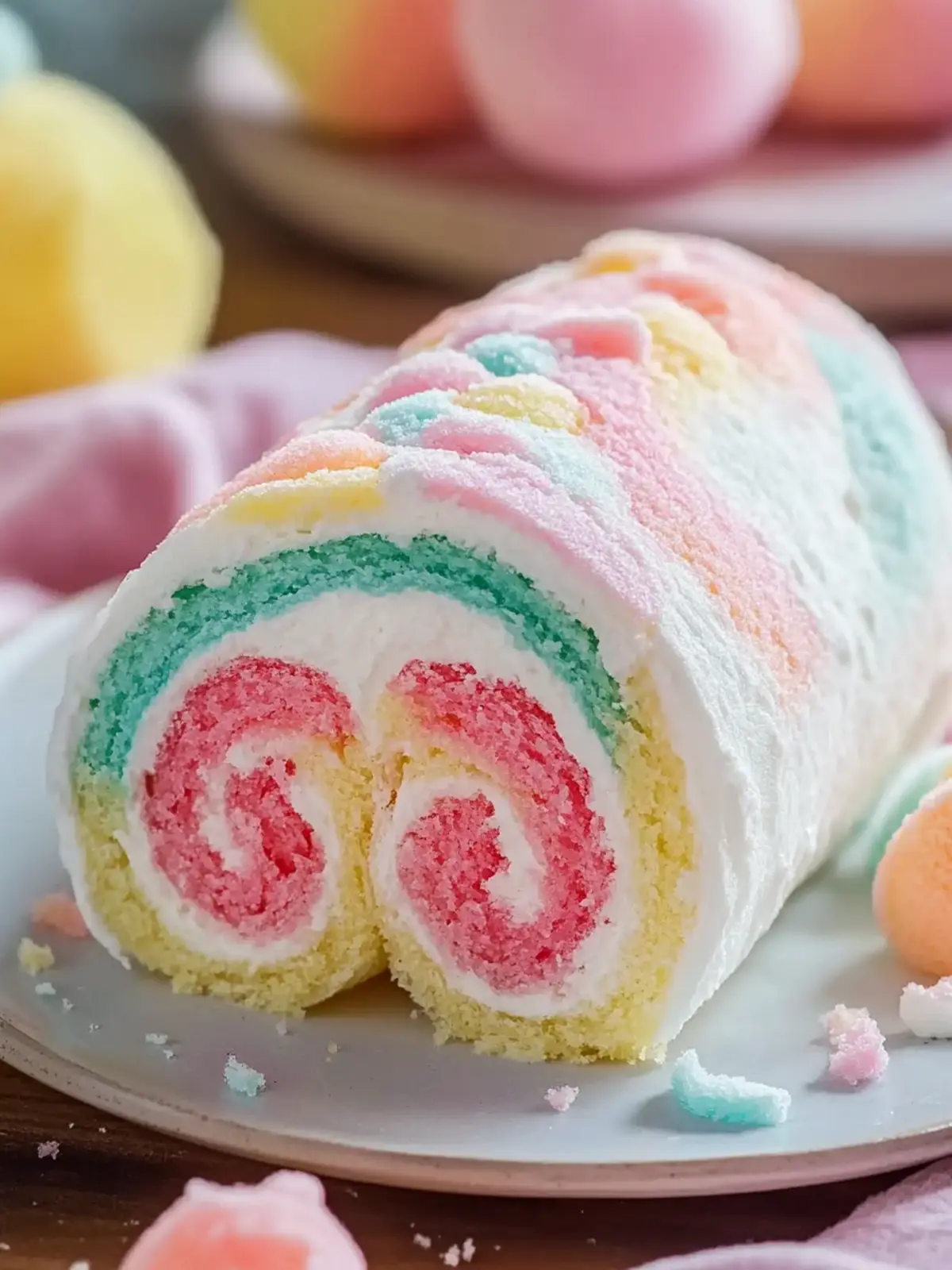 Japanese Cotton Candy Swiss Cake Roll