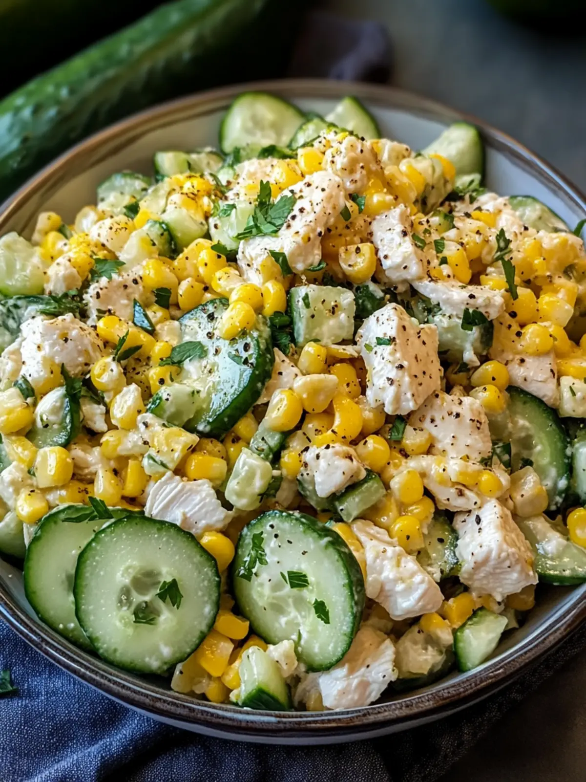 Unlock Flavor with Street Corn Creamy Cucumber Chicken Salad 2 Street Corn Creamy Cucumber Chicken Salad