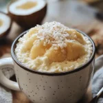 Easy Vanilla Coconut Cottage Cheese Mug Cake Recipe
