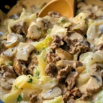 Easy Low Carb Cabbage Beef Stroganoff
