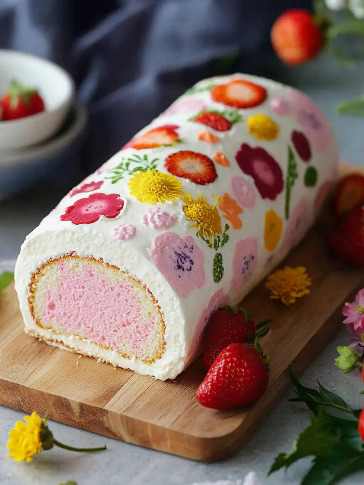 Fancy Pattern Cake Roll Without the Cracks