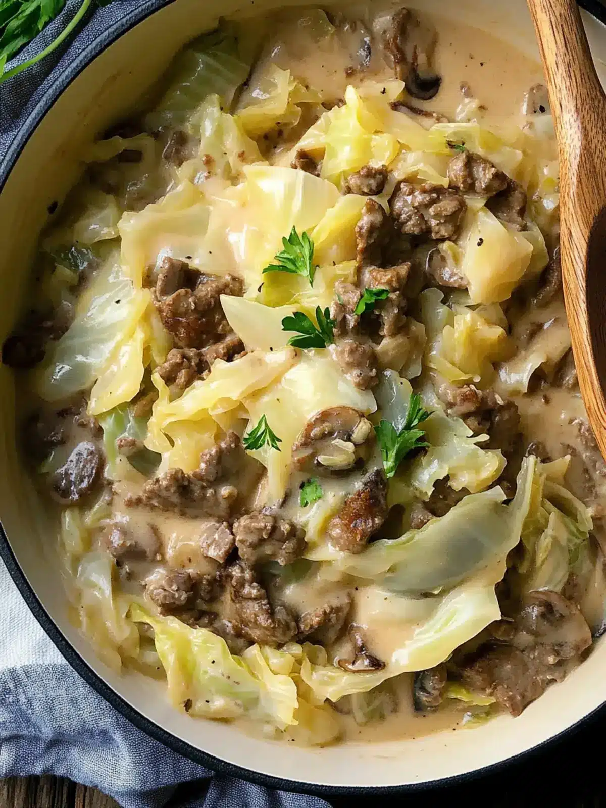 Easy Low Carb Cabbage Beef Stroganoff