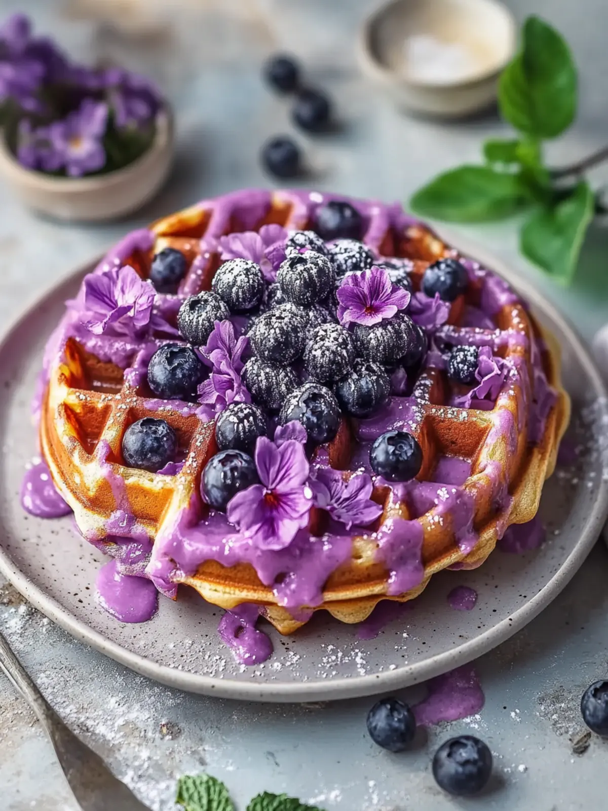 Crispy Ube Waffles That Brighten Up Your Breakfast Routine 5 Crispy Ube Waffles