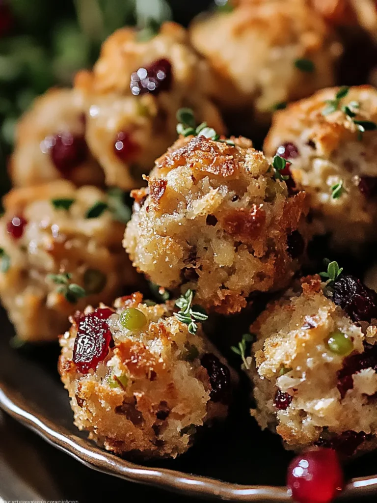 Cranberry Turkey Stuffing Balls