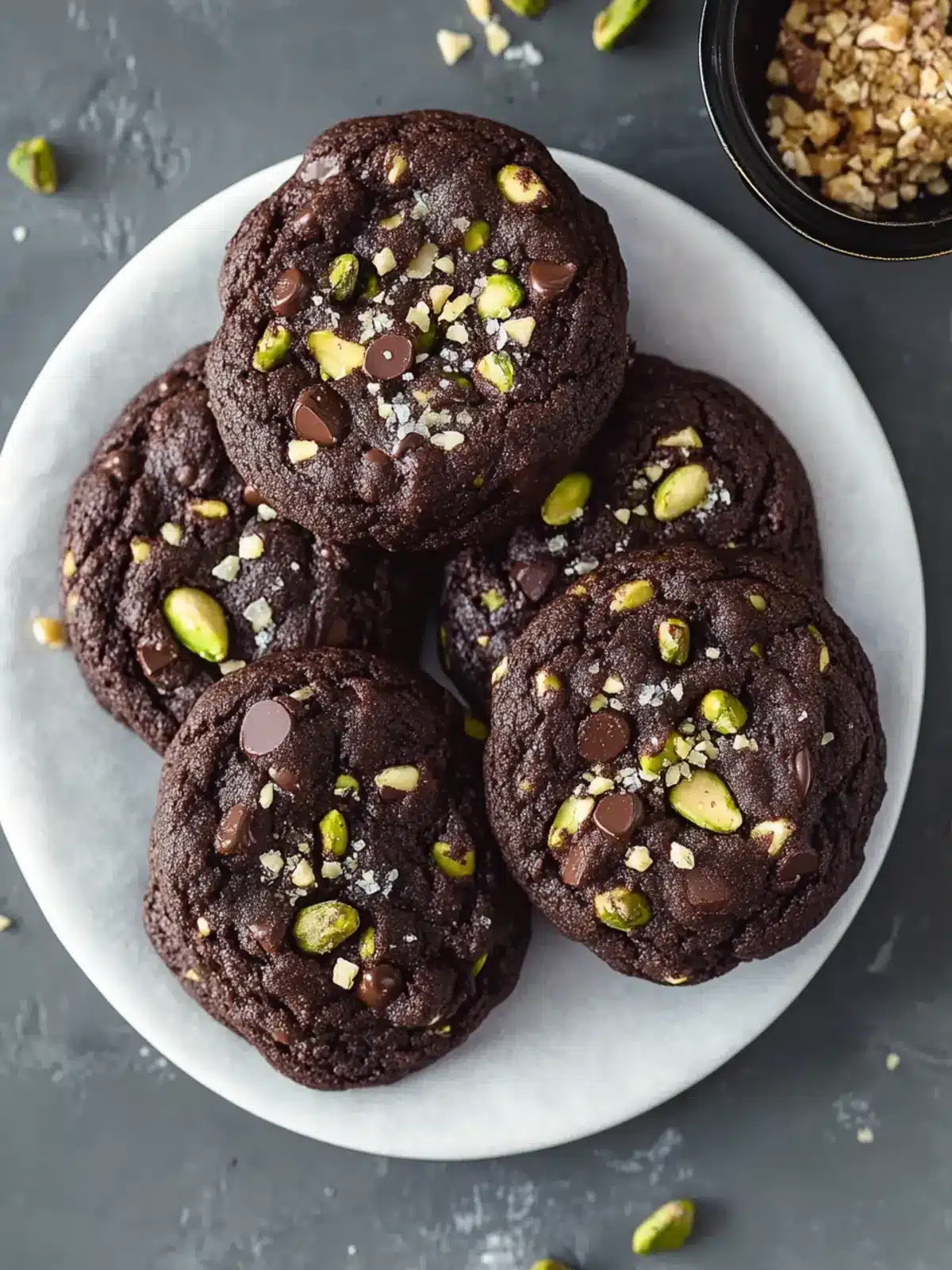 Pistachio Triple Chocolate Cookies