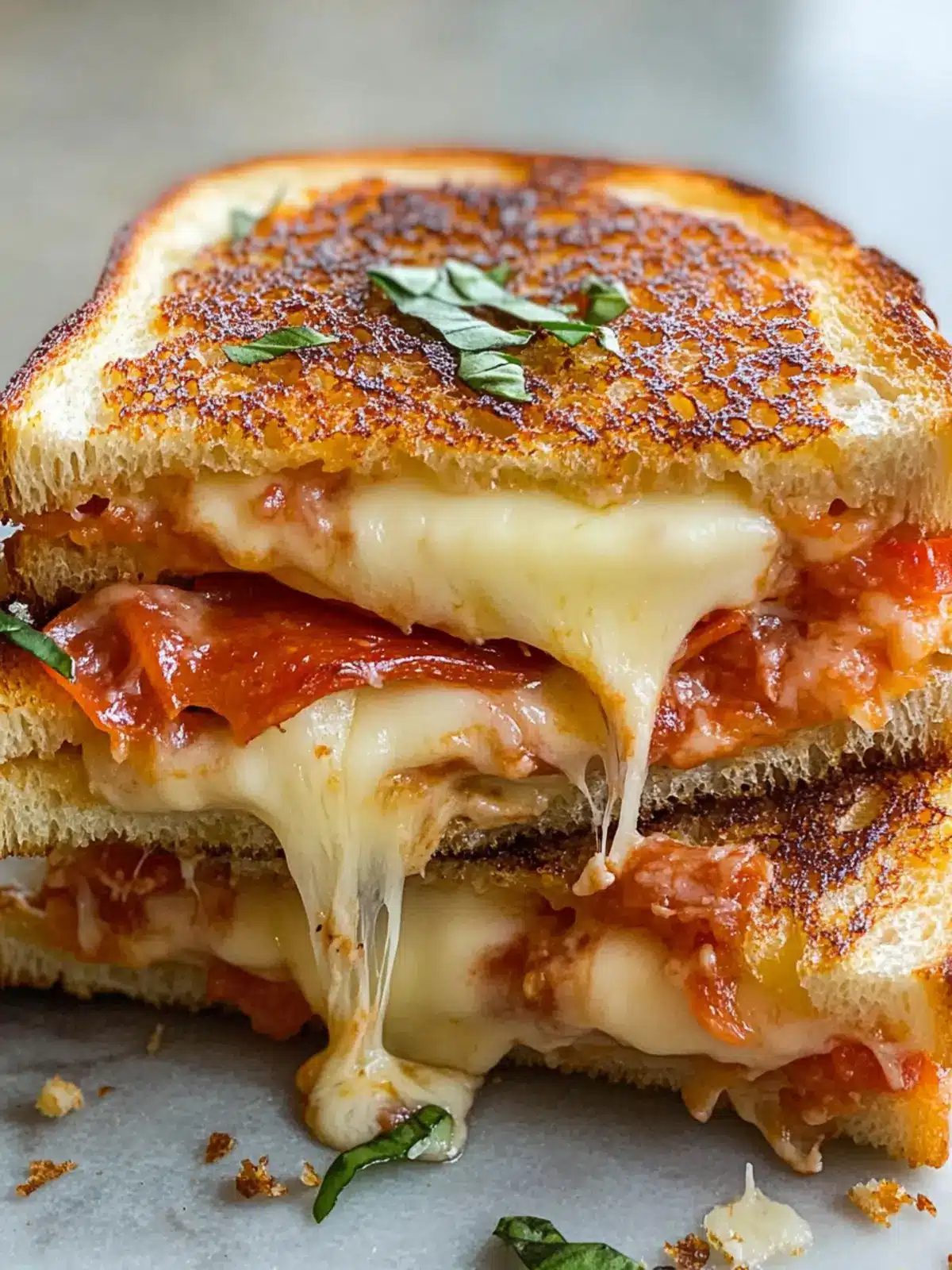 15-Minute Pizza Grilled Cheese Sandwich