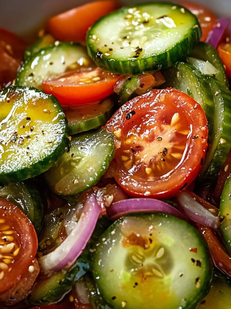 Marinated Cucumbers, Onions, and Tomatoes