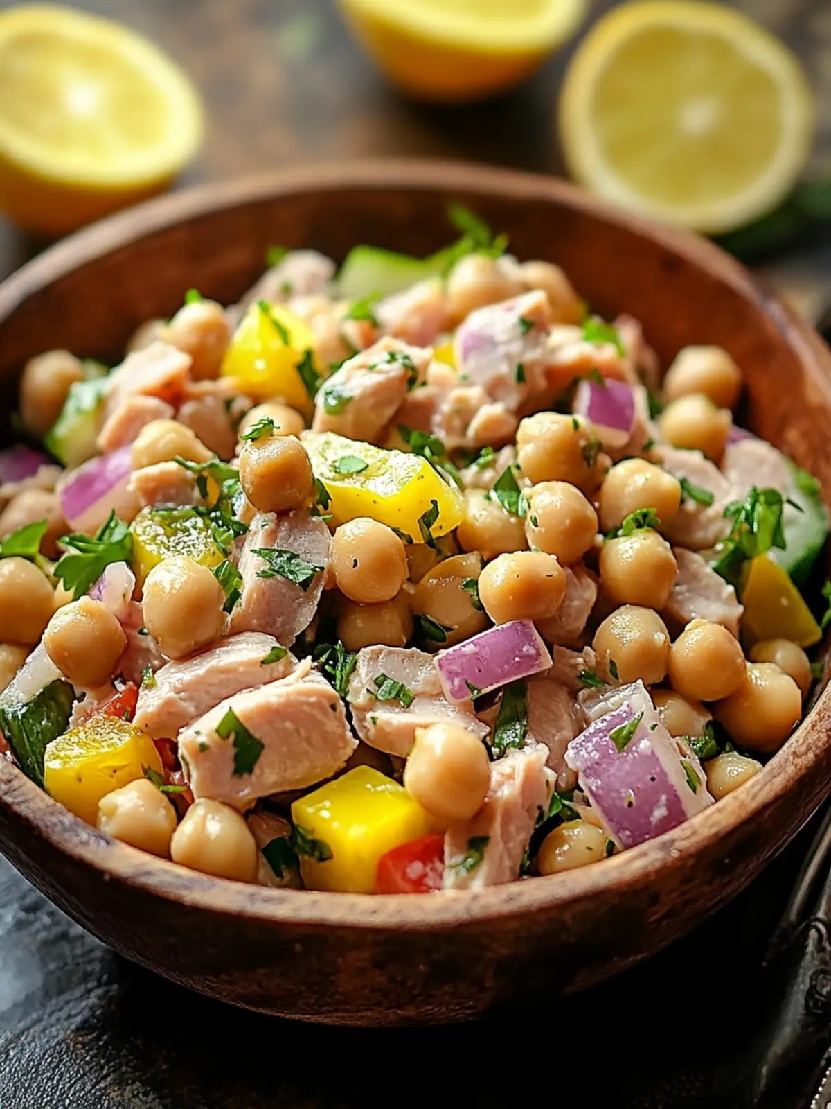 Zesty Healthy Tuna Garbanzo Bean Salad You'll Love 2 Healthy Tuna Garbanzo Bean Salad