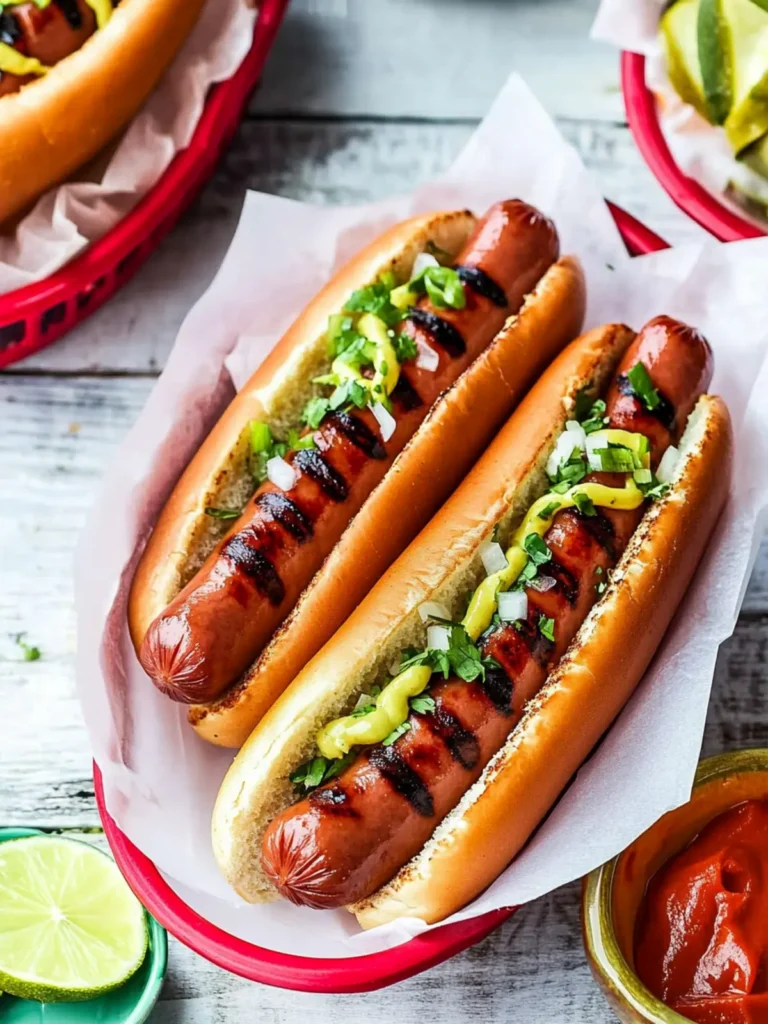 Spiral Grilled Hot Dogs