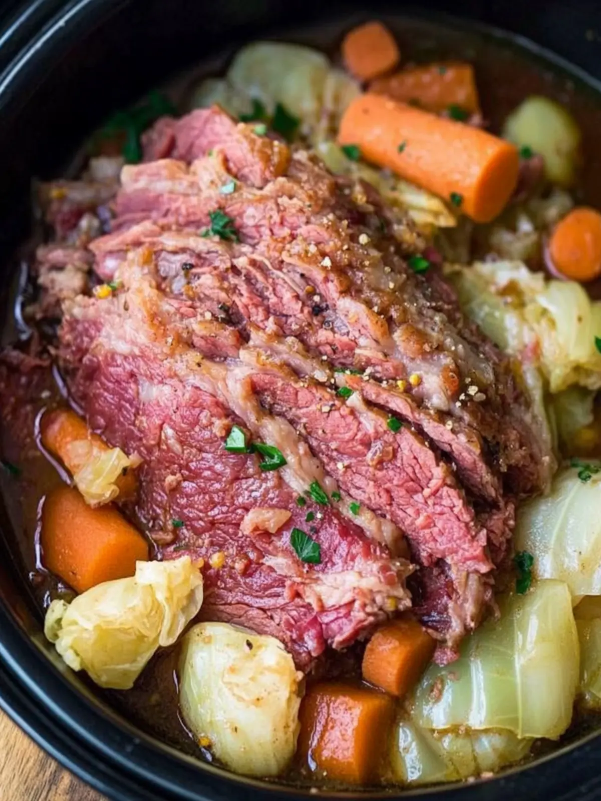Savory Slow Cooker Corned Beef and Cabbage for Comfort Food Bliss 3 Slow Cooker Corned Beef and Cabbage