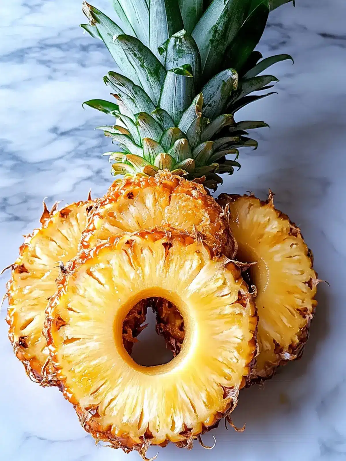 Rum-Soaked Fried Pineapple