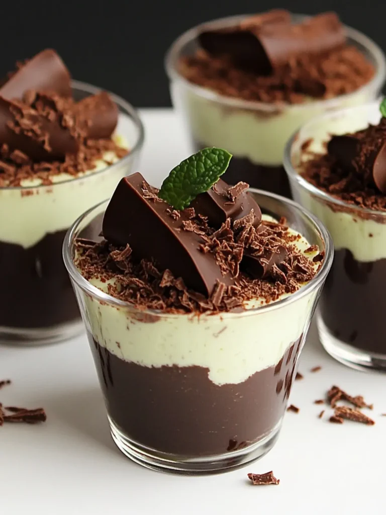 Mint Chocolate Cheesecake Cups