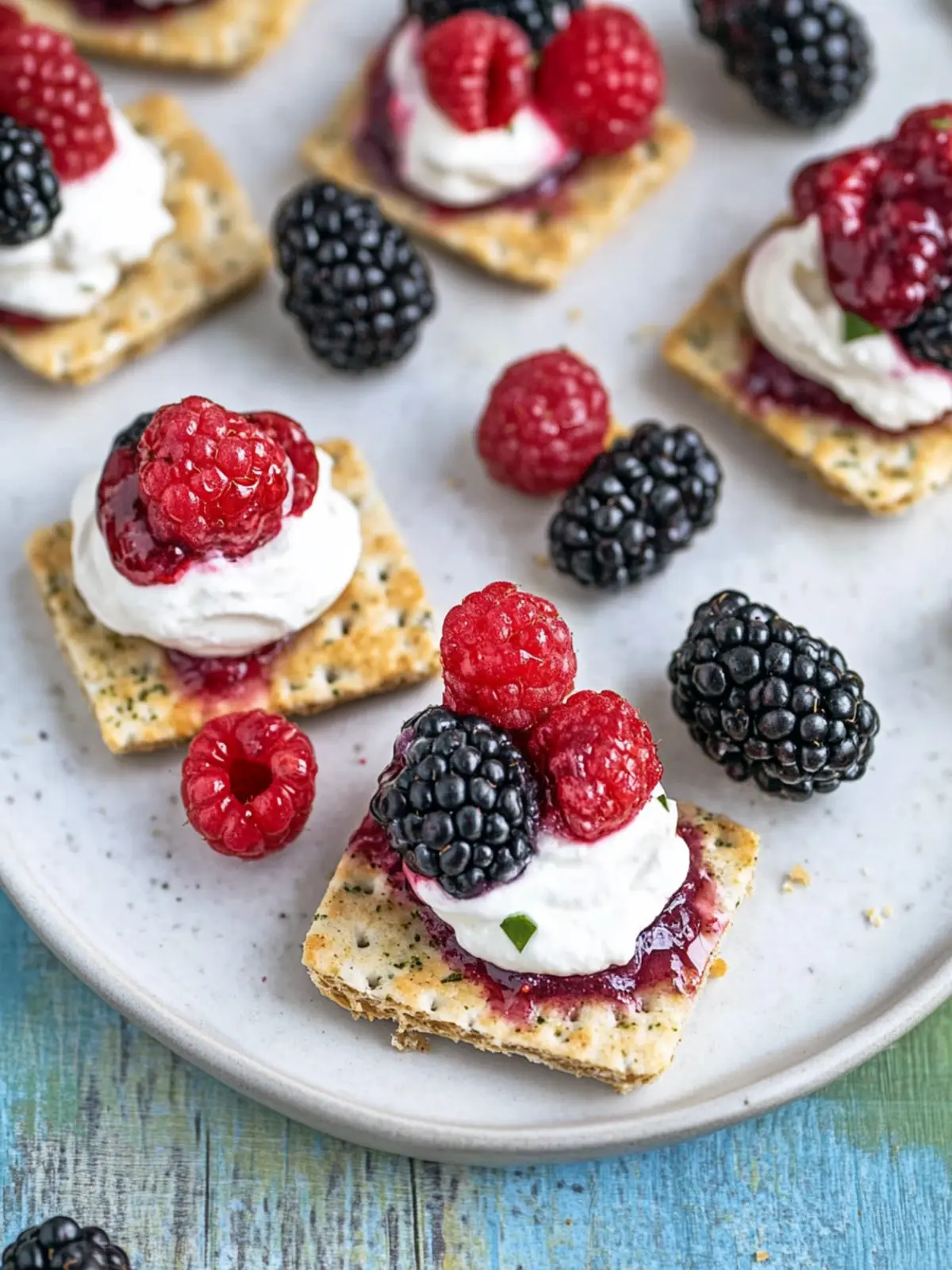 TriBerryTriscuit (Triple Berry Herb Cracker Bites)