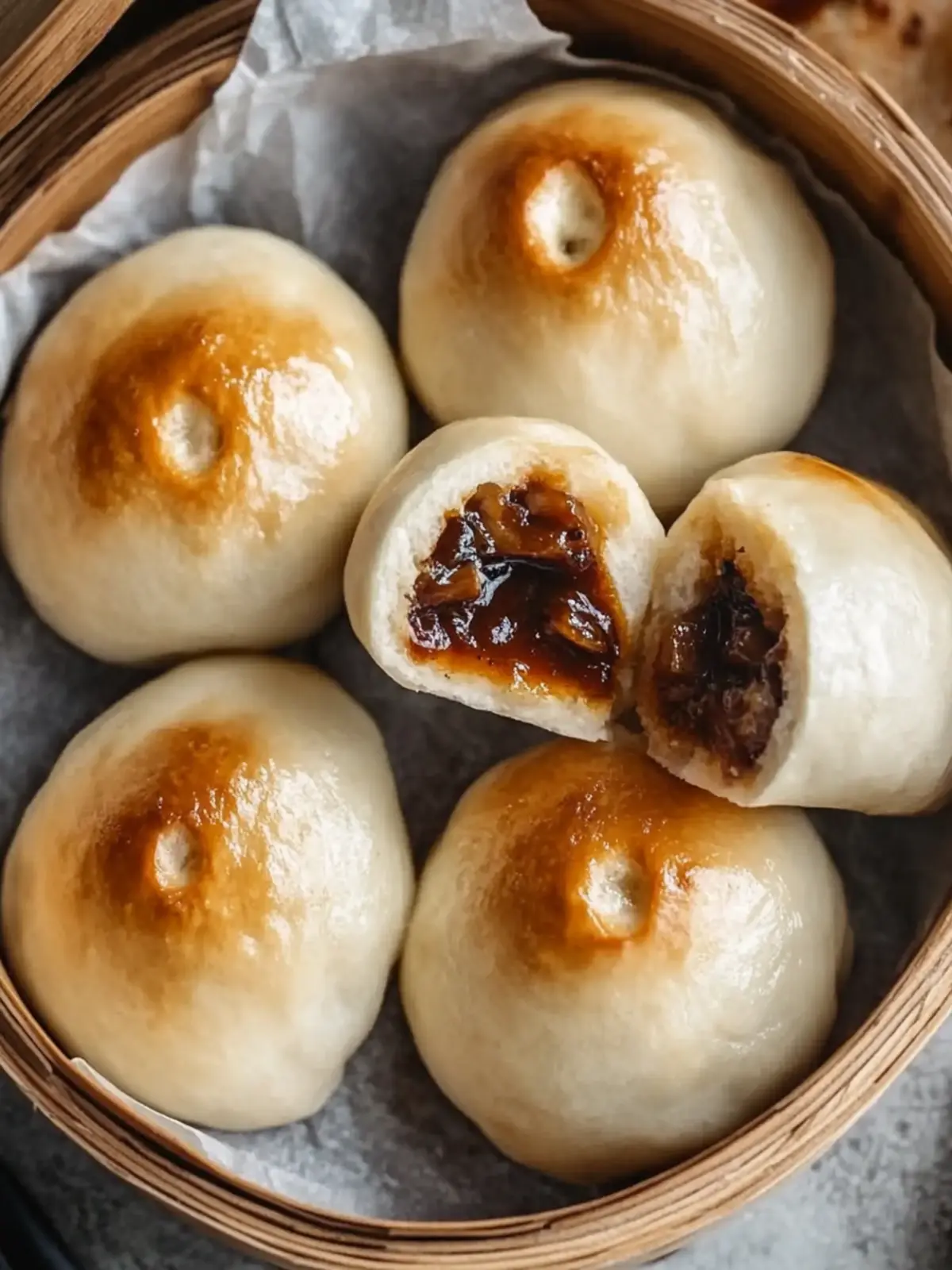 Chinese Baked BBQ Pork Buns (Char Siu Bao)
