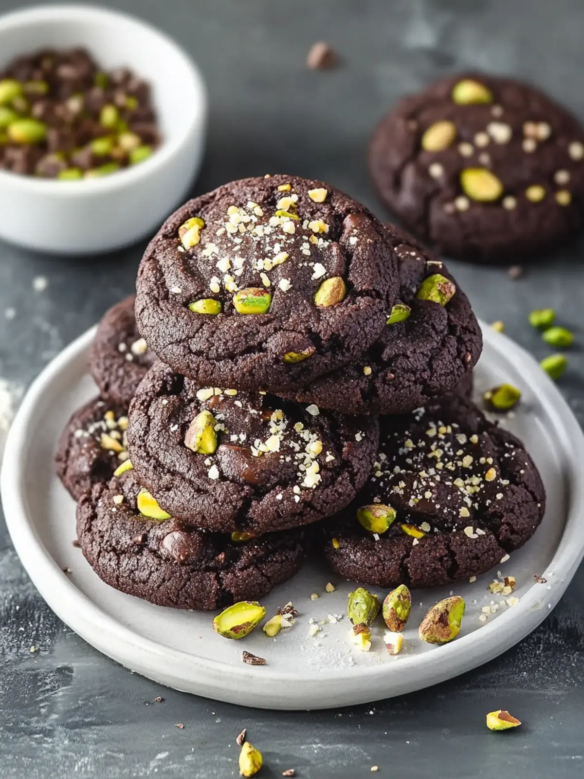 Pistachio Triple Chocolate Cookies