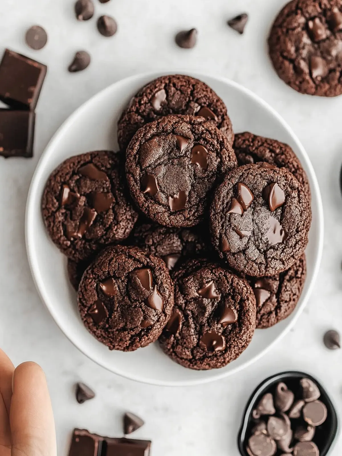 Vegan Double Chocolate Cookies that Melt in Your Mouth 3 Vegan Double Chocolate Cookies
