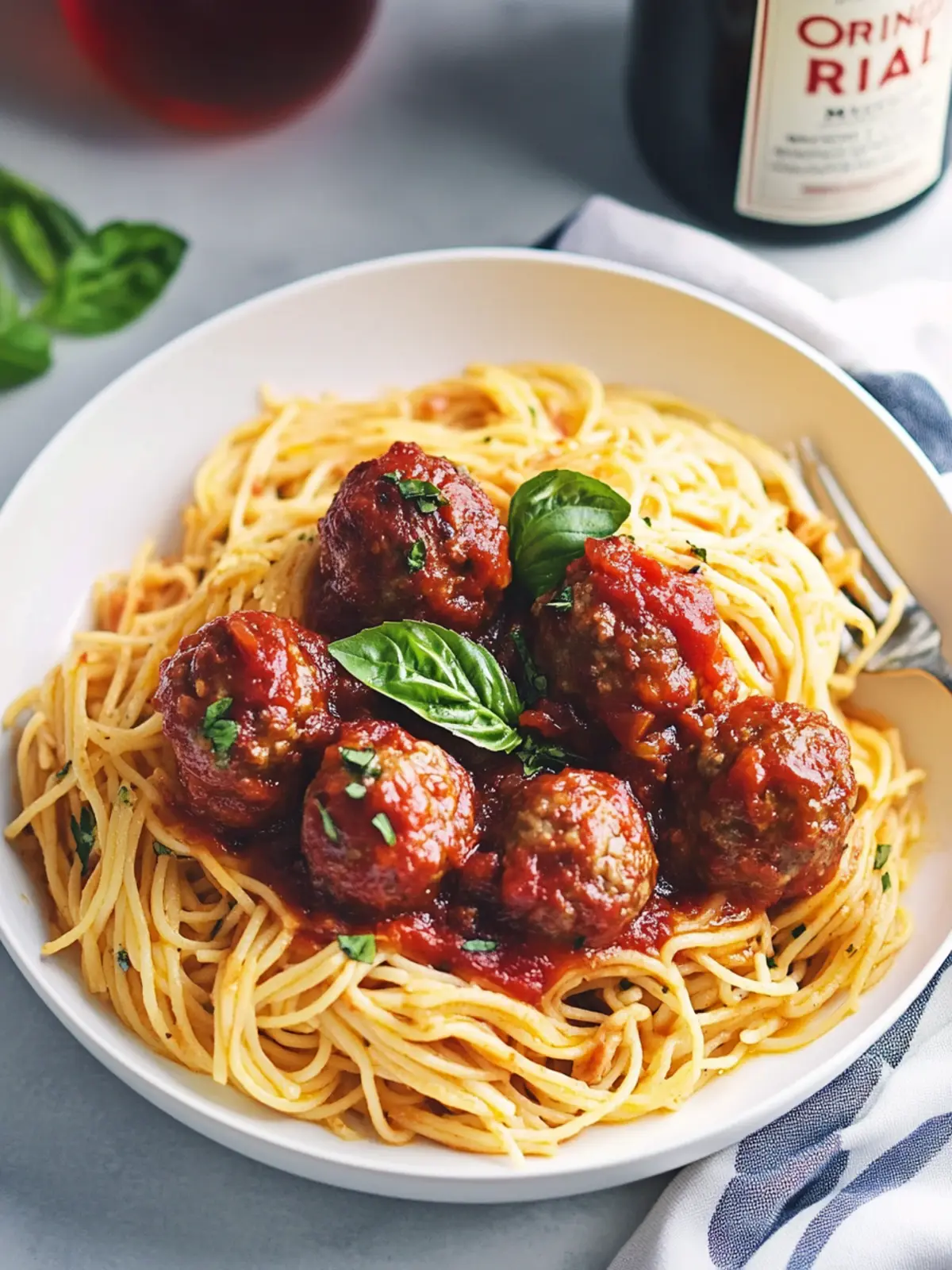 Drunken Spaghetti & Meatballs
