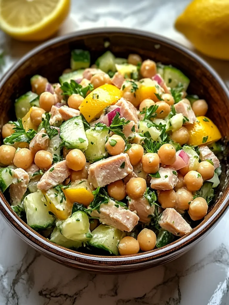 Healthy Tuna Garbanzo Bean Salad