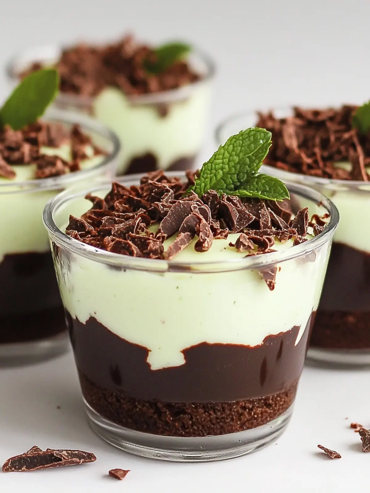Mint Chocolate Cheesecake Cups