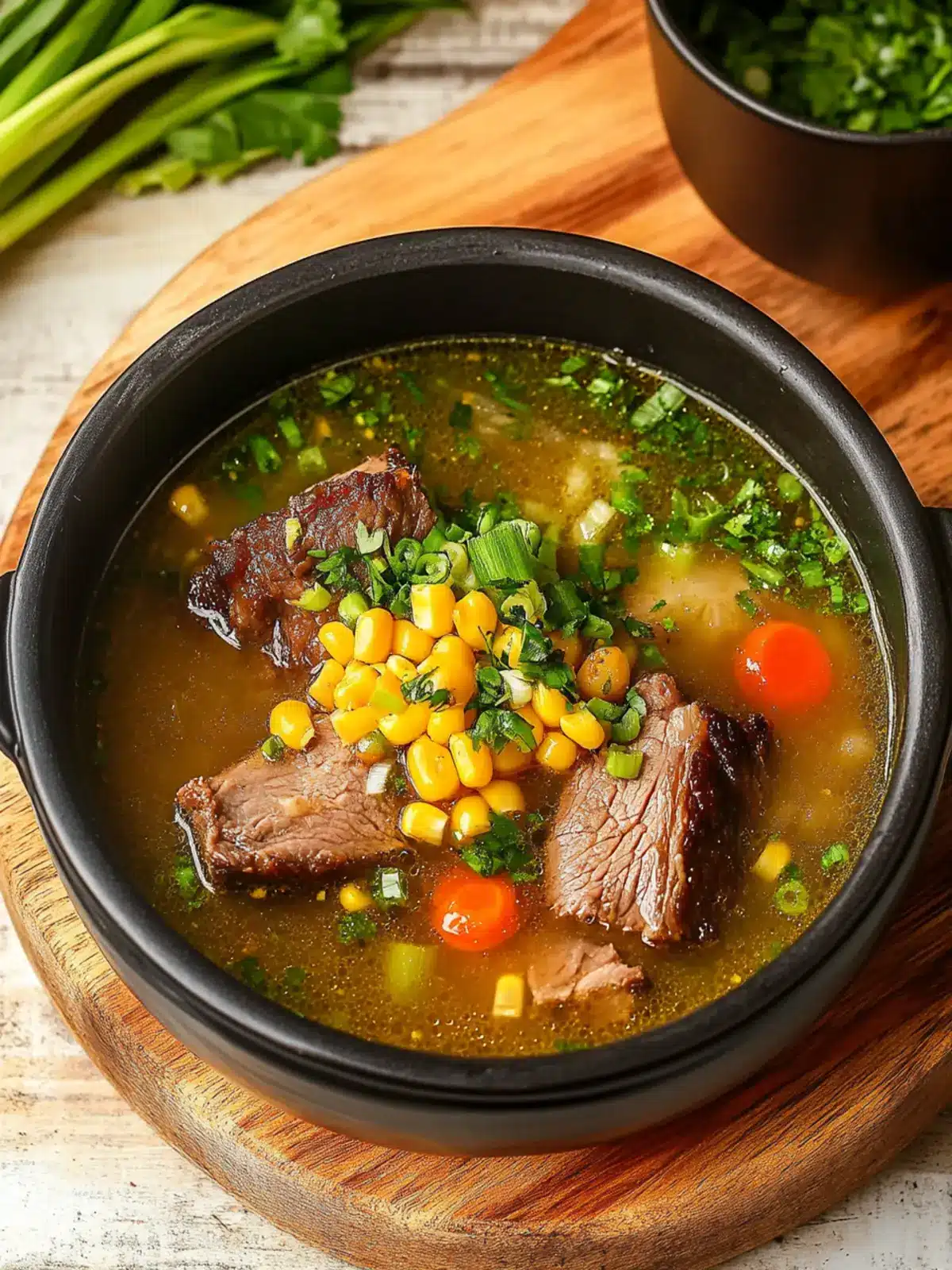 Asian Beef Short Ribs and Corn Soup Recipe