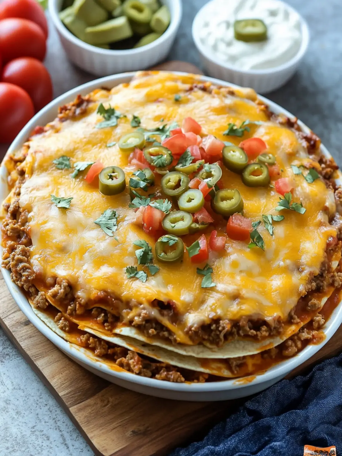 Easy Layered Taco Bake