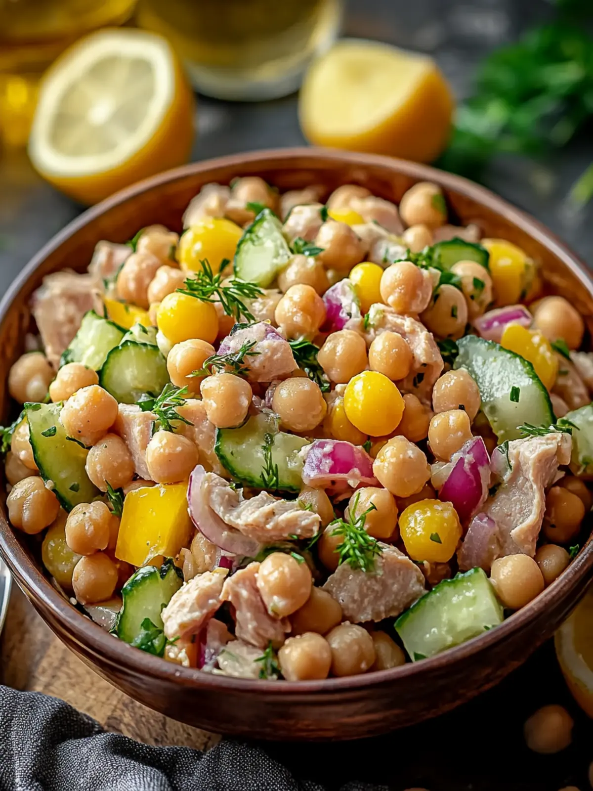 Zesty Healthy Tuna Garbanzo Bean Salad You'll Love 3 Healthy Tuna Garbanzo Bean Salad