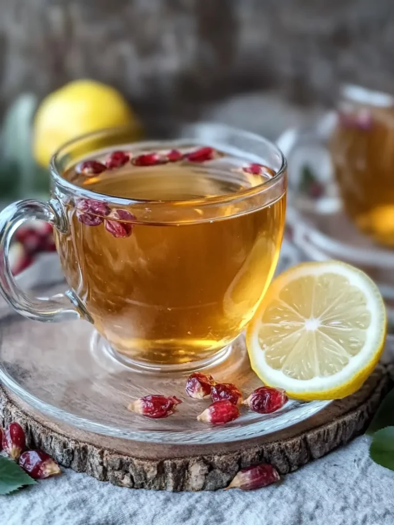 Rose Hip Tea Recipe with Honey and Lemon