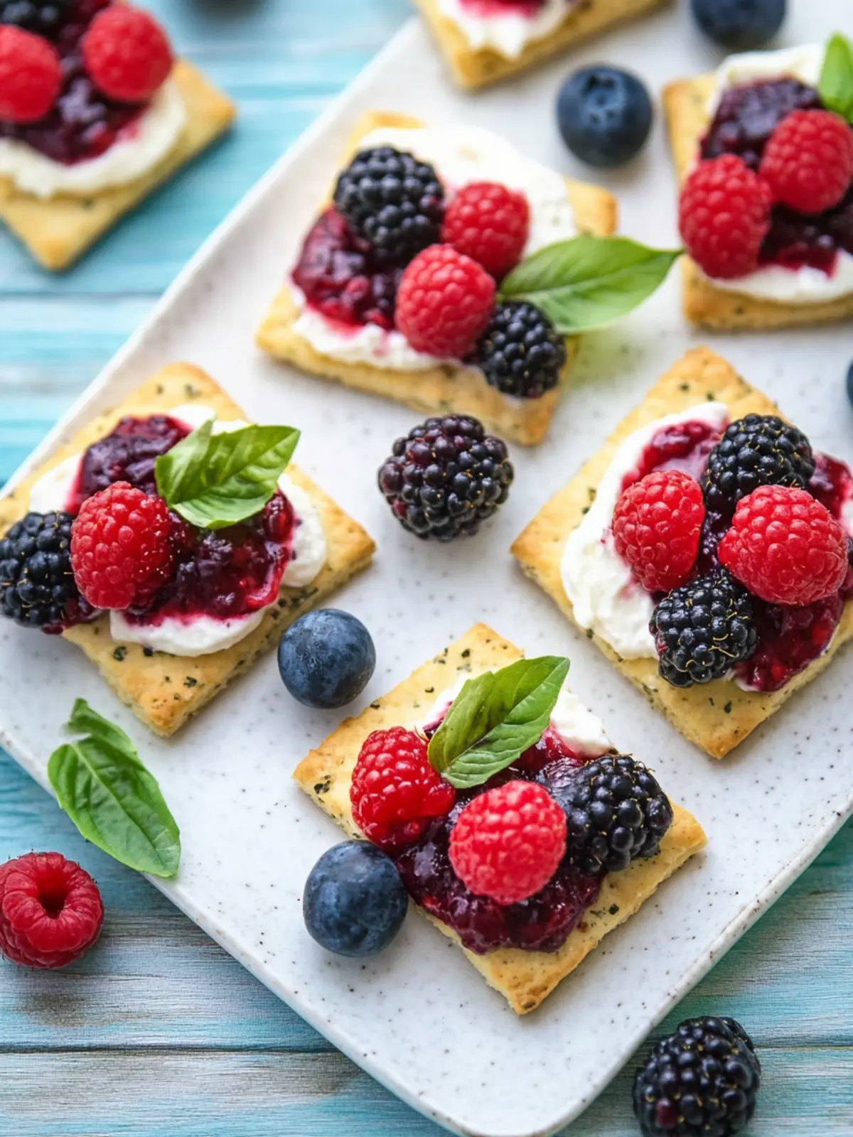 TriBerryTriscuit (Triple Berry Herb Cracker Bites)