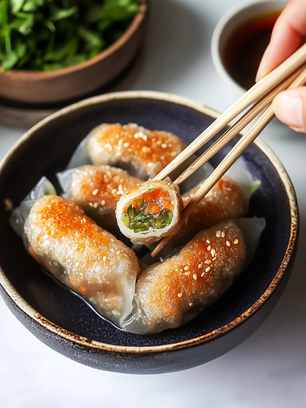 Crispy Rice Paper Dumplings
