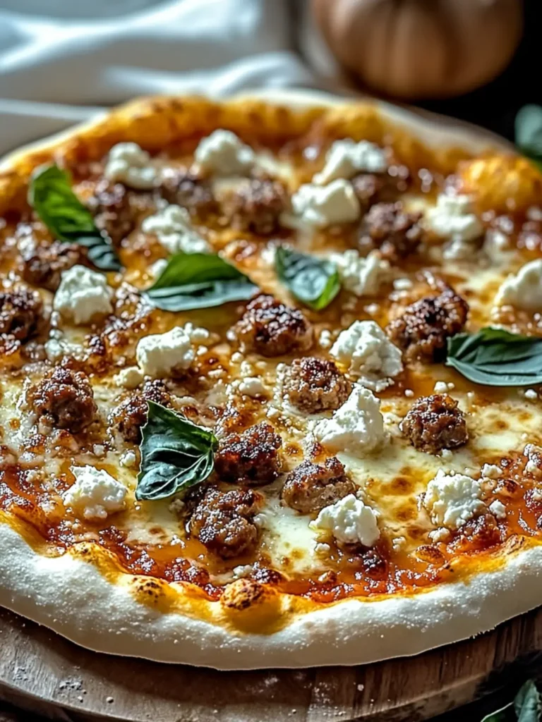 Sausage Feta Honey Pizza