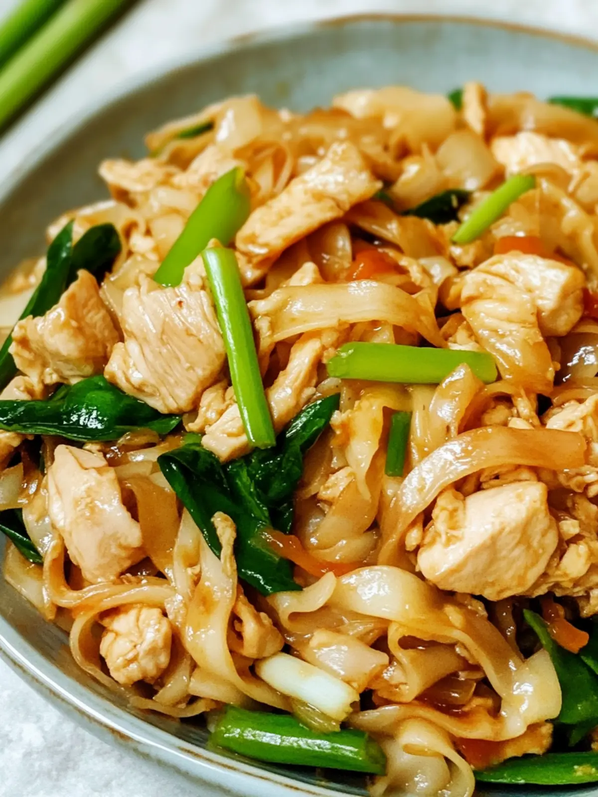 Savory Chicken Chow Fun: Easy Fried Rice Noodles at Home 4 Chicken Chow Fun ( Chicken Fried Rice Noodles)