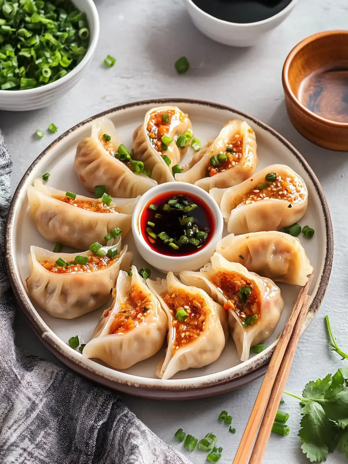 Kimchi Mandu (Korean Kimchi Dumplings)