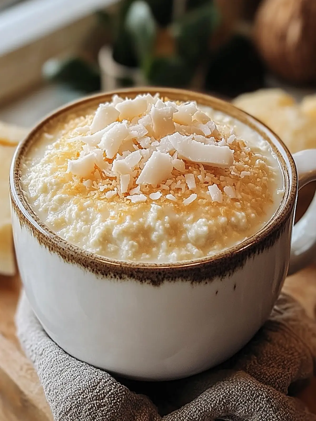 Easy Vanilla Coconut Cottage Cheese Mug Cake Recipe