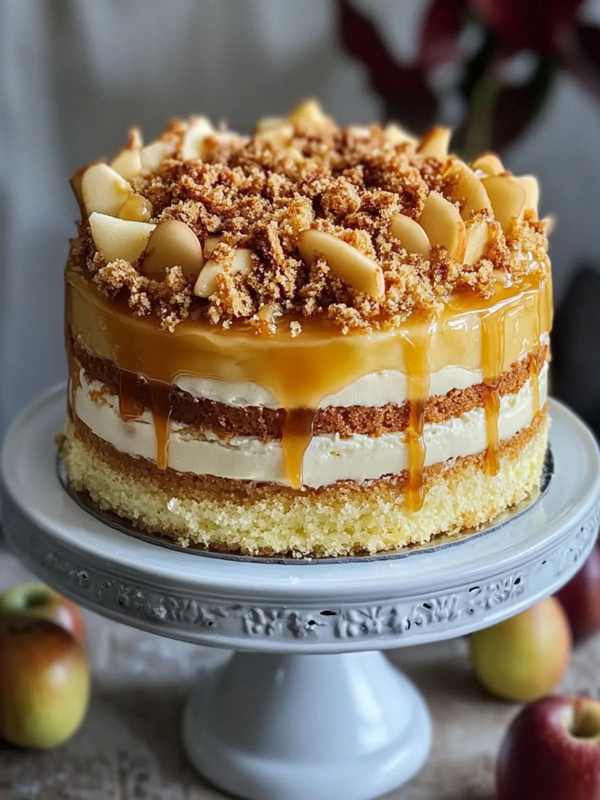 Indulge in Caramel Apple Layer Cake That's Pure Bliss! 3 Caramel Apple Layer Cake