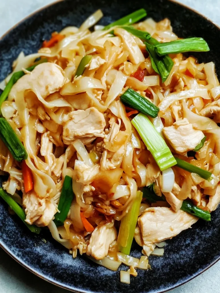 Chicken Chow Fun ( Chicken Fried Rice Noodles)