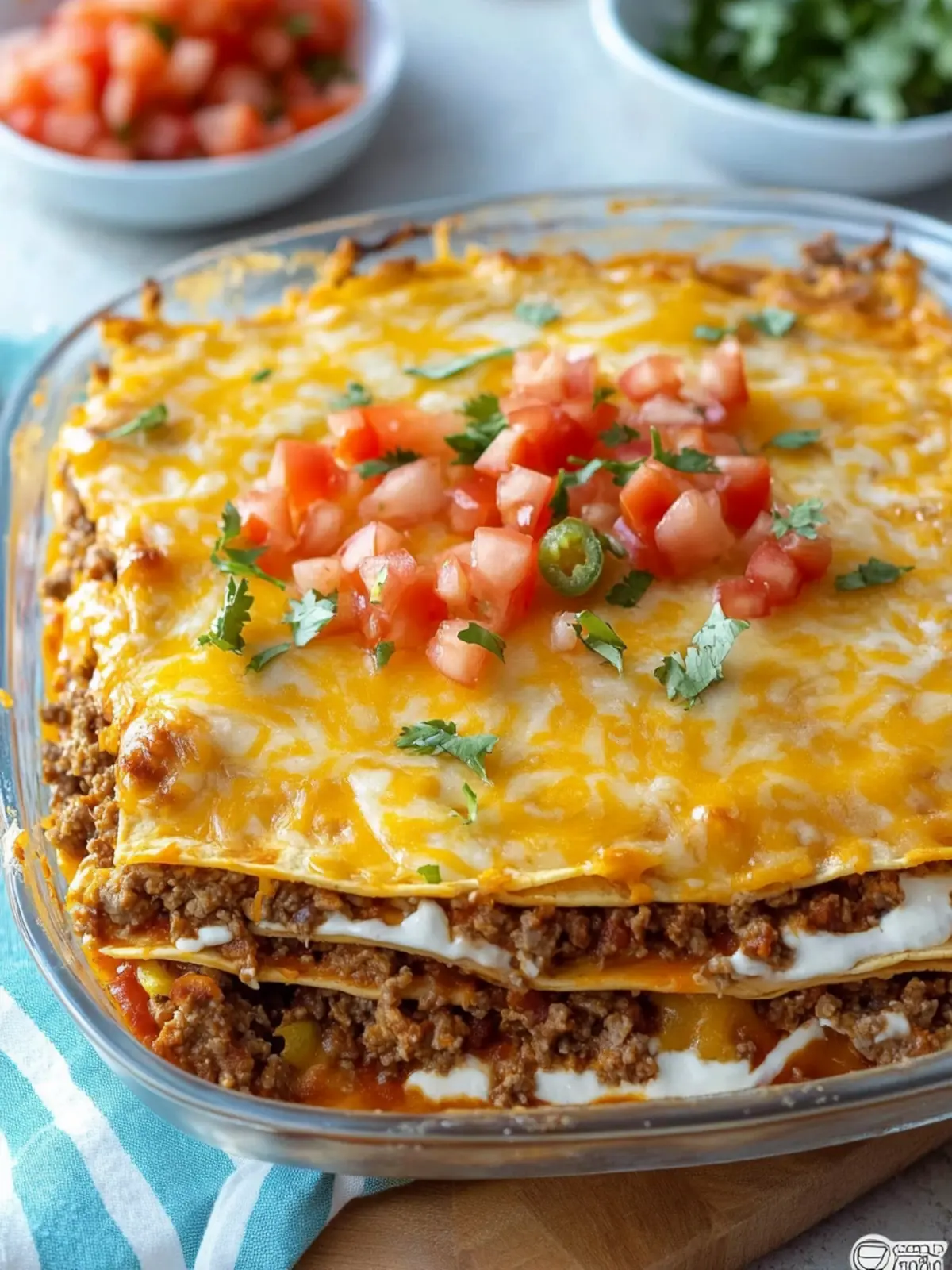 Easy Layered Taco Bake