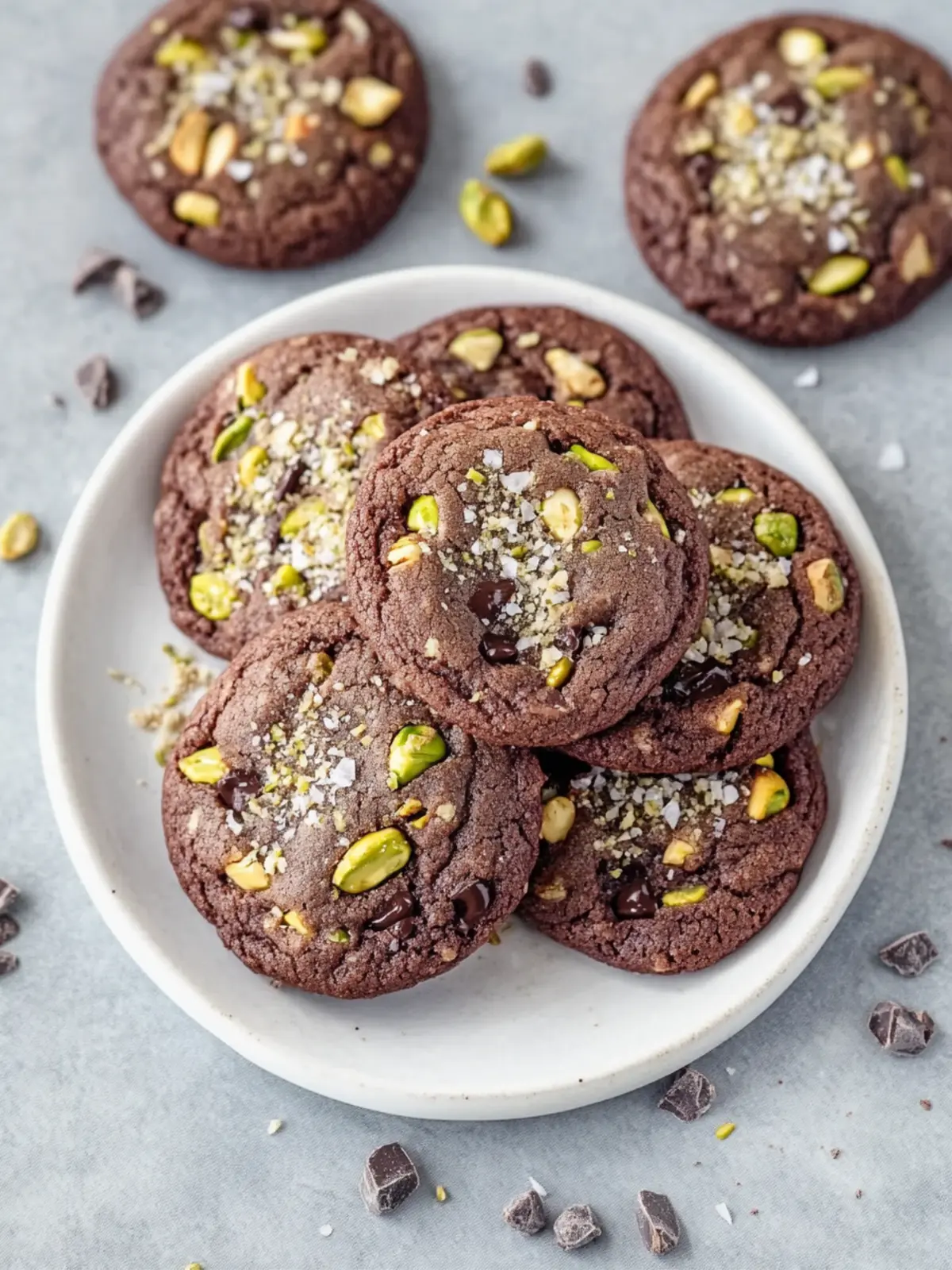 Pistachio Triple Chocolate Cookies