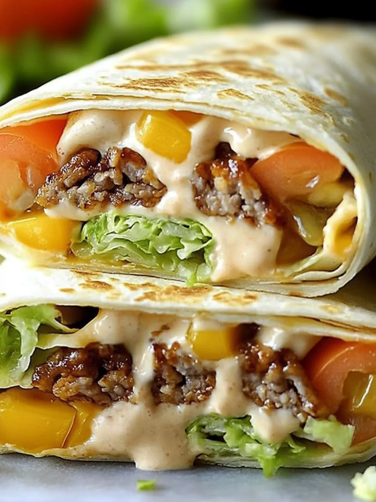 Guilt-Free Homemade Big Mac Wraps