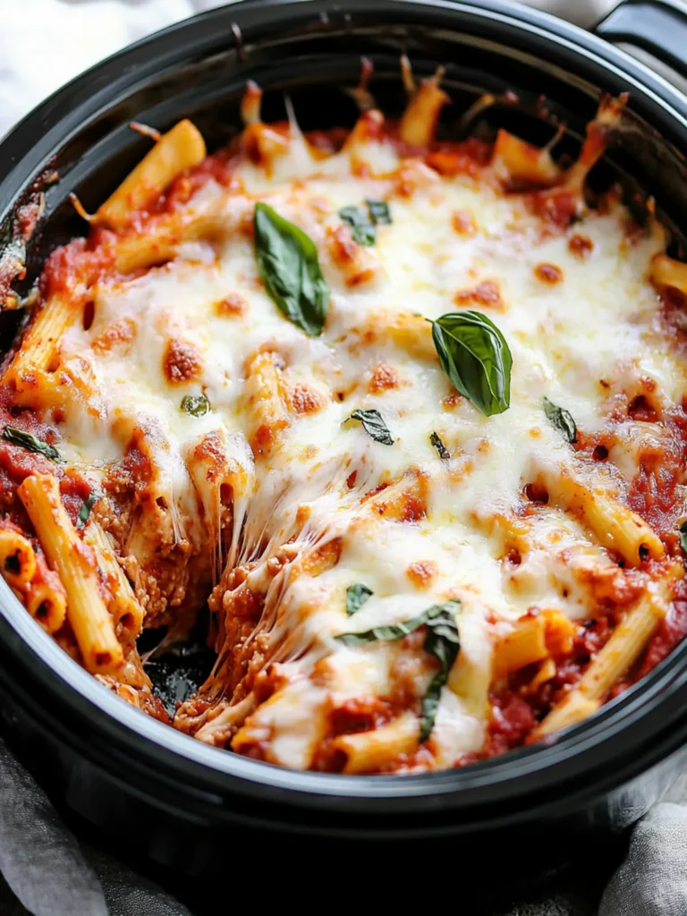 Crock Pot Baked Ziti