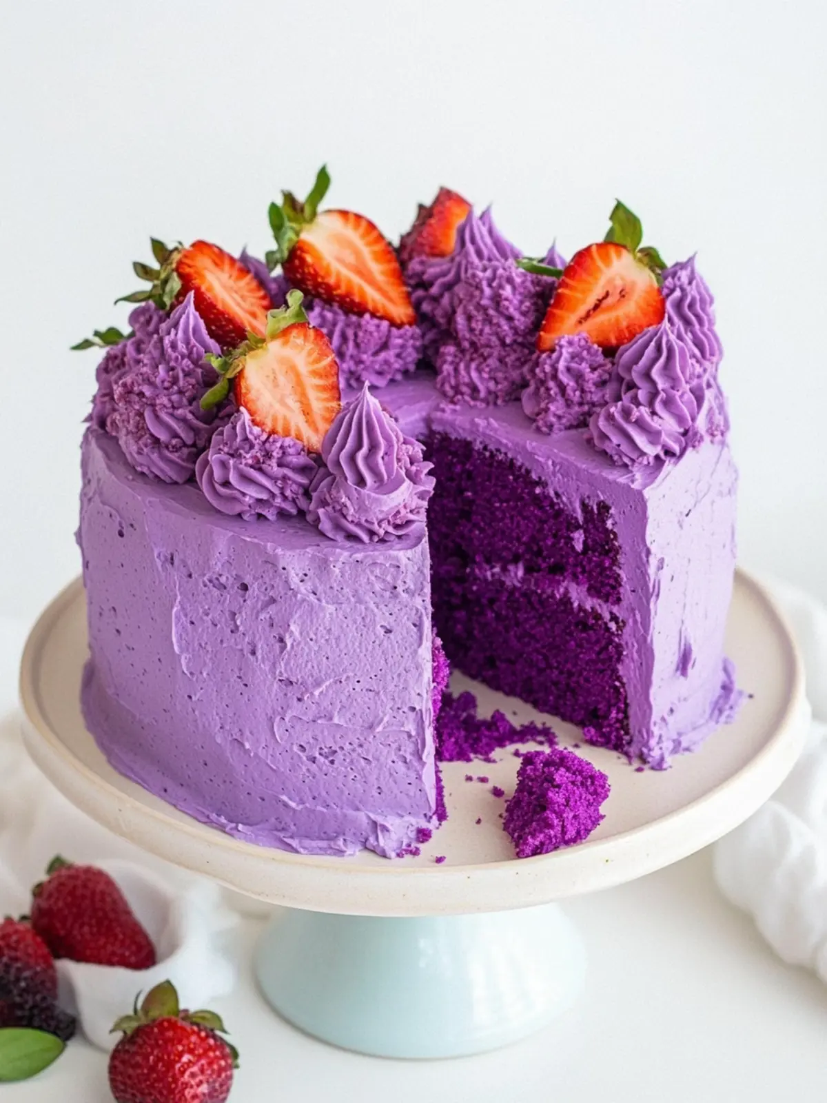 Gluten Free Ube Angel Food Cake