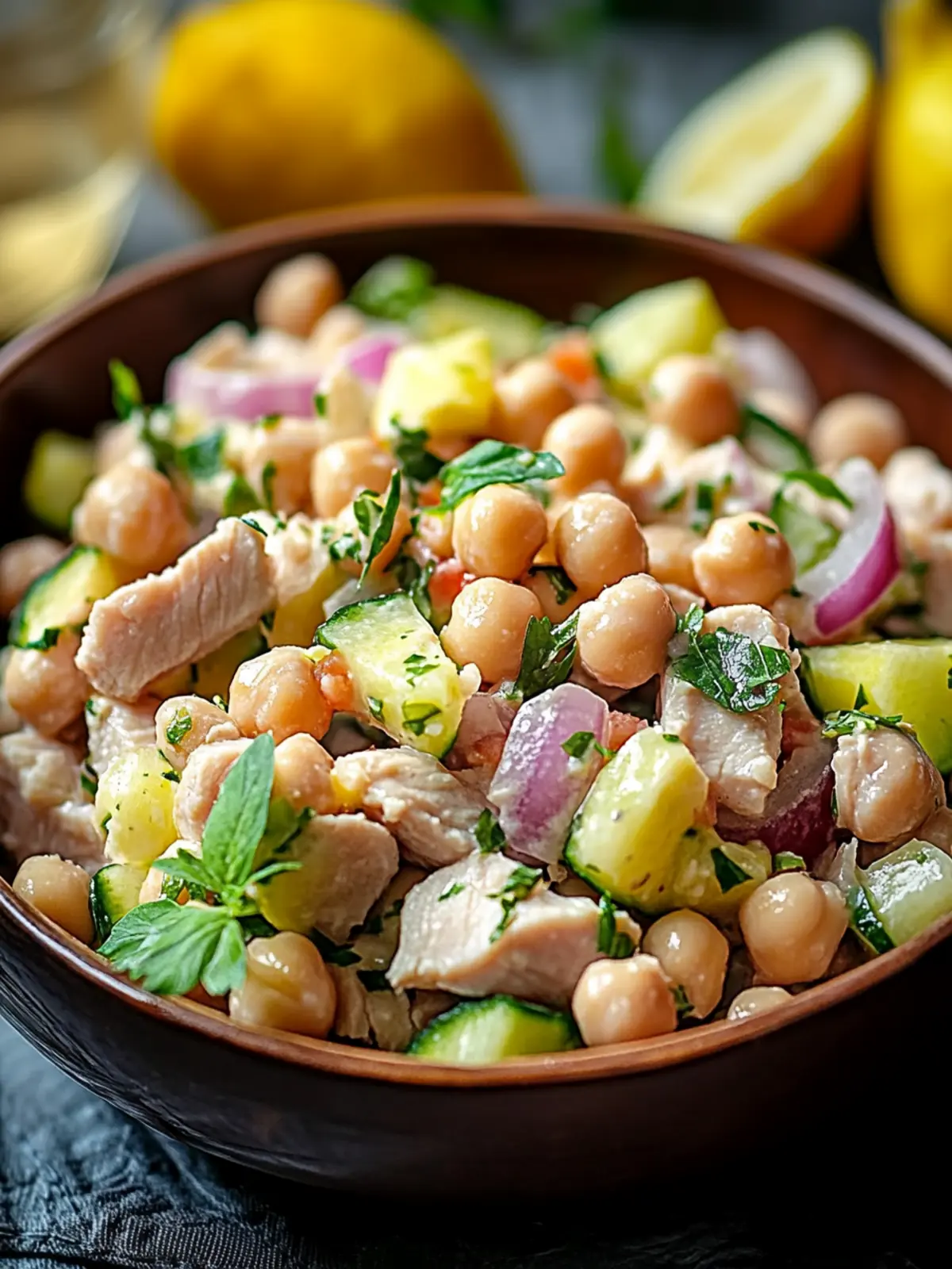 Zesty Healthy Tuna Garbanzo Bean Salad You'll Love 4 Healthy Tuna Garbanzo Bean Salad