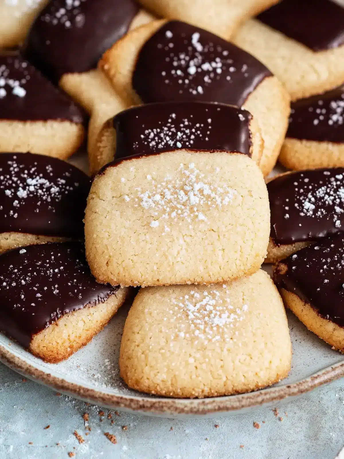 Chocolate Dipped Shortbread Cookies