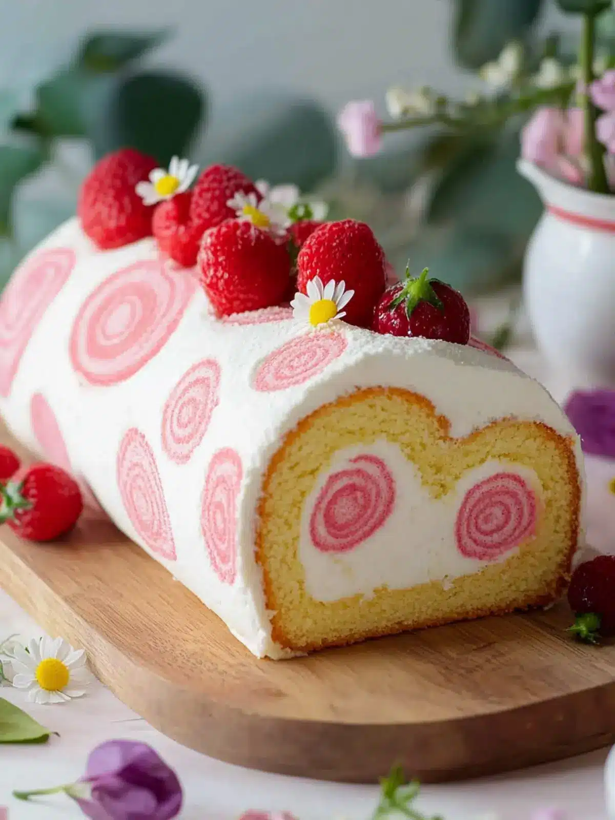 Fancy Pattern Cake Roll Without the Cracks
